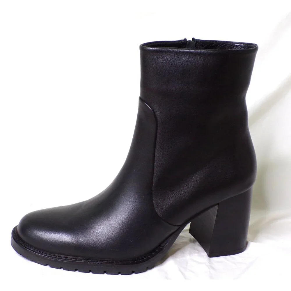 🆕 LA CANADIENNE Livon City Dry Waterproof Platform Leather Bootie 9 Black
